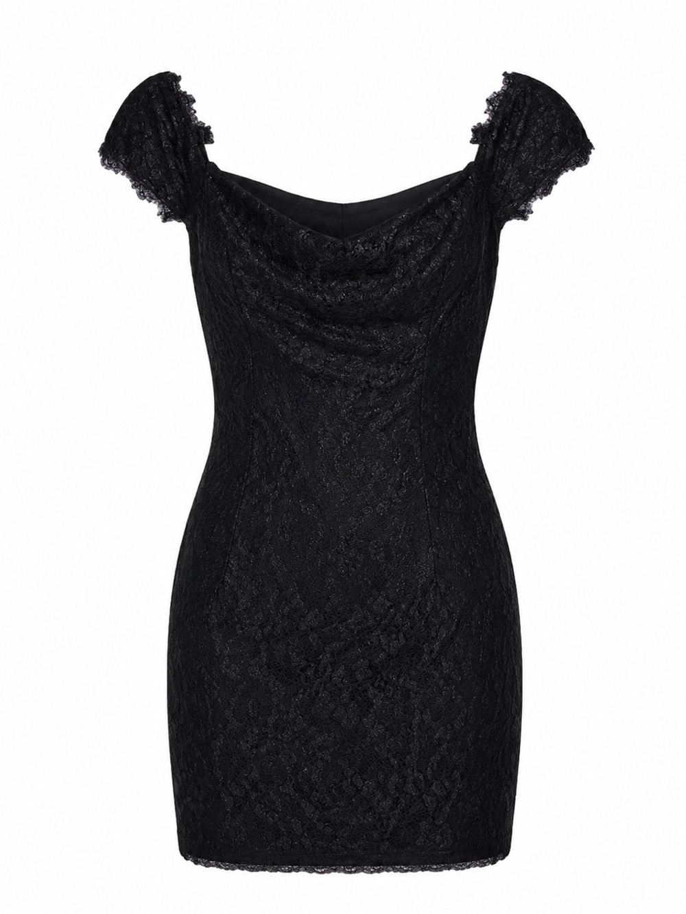 Guess NWT black lace off the shoulder mini dress, size 2